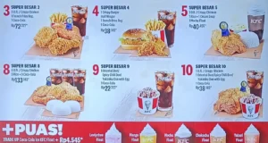 Menu KFC