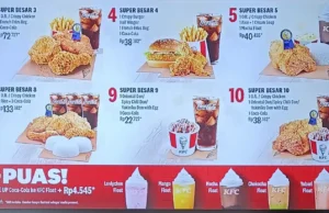 Menu KFC