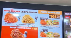 display menu burger king