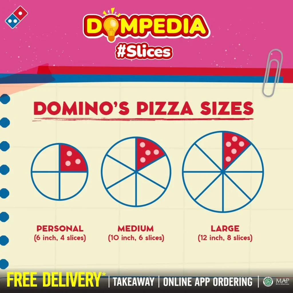 ukuran pizza domino