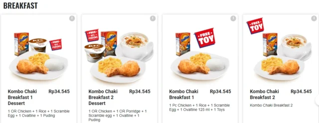 menu breakfast kfc