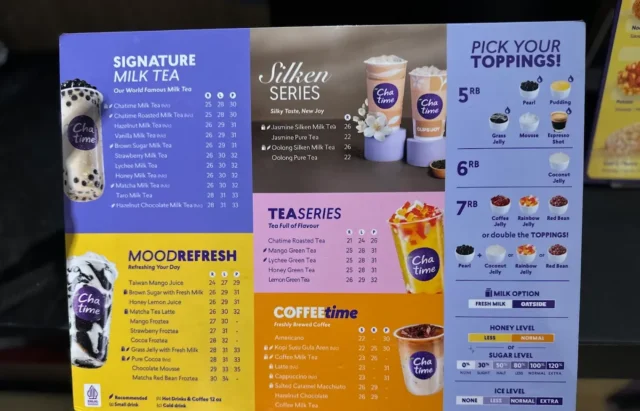 menu chatime terbaru