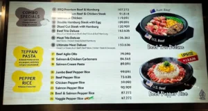 menu pepper lunch