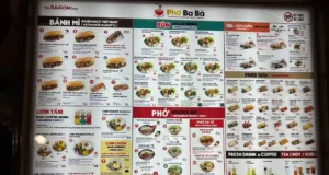 menu pho ba ba