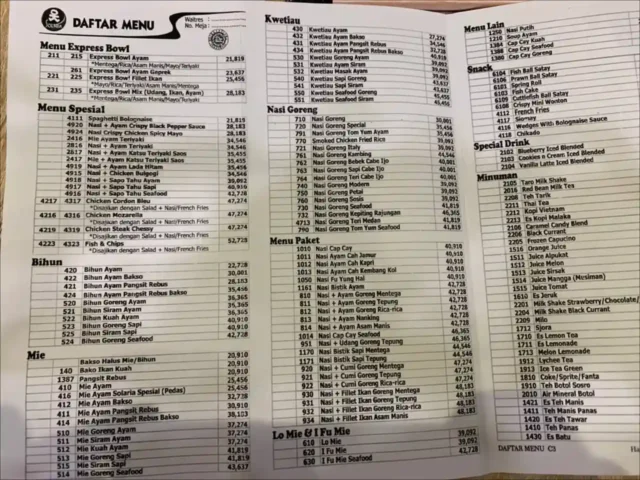 menu solaria