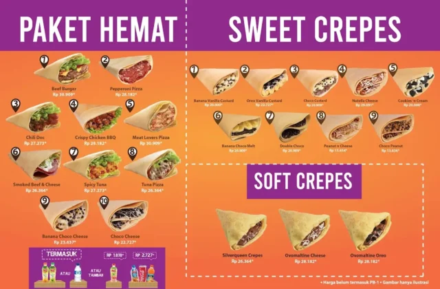 menu dcrepes