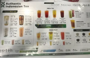 menu es teh indonesia