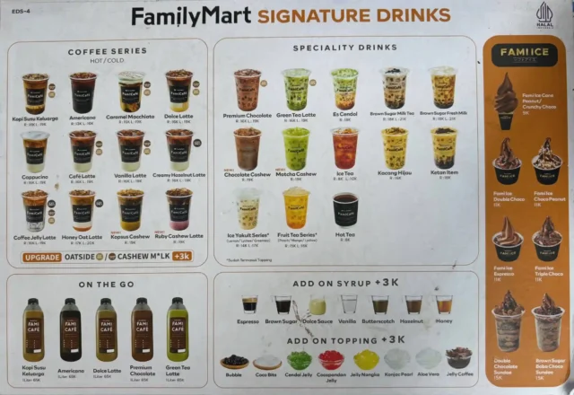 menu familymart