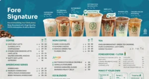 menu fore coffee