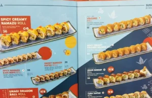 menu ichiban sushi