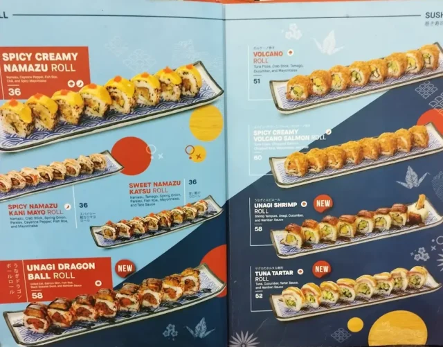 menu ichiban sushi