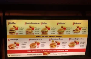 menu mcd