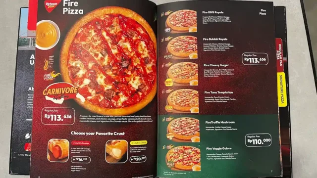 menu richeese pizza