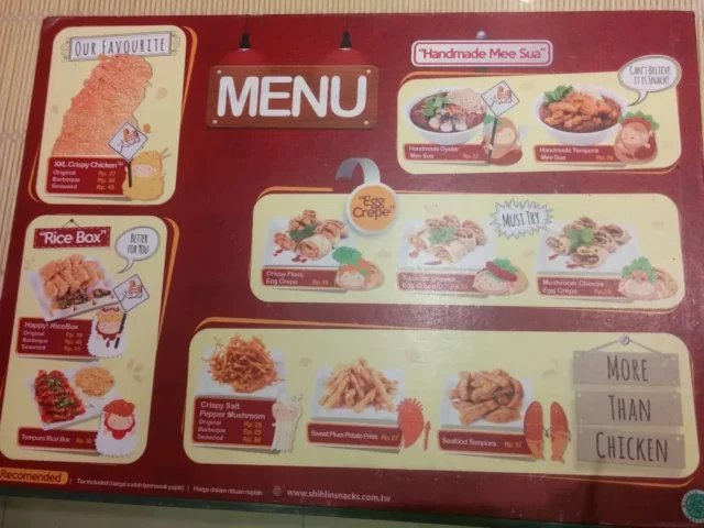 menu shihlin
