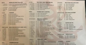 menu the duck king