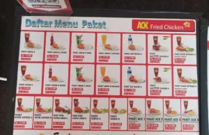 menu ack fried chicken