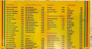 menu bakmi golek
