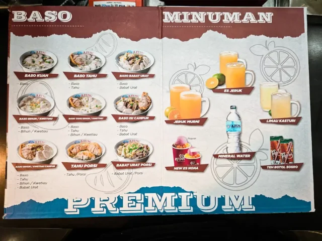menu baso a fung