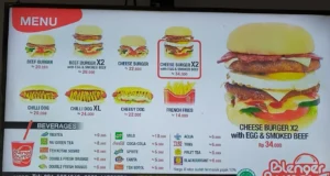 menu blenger burger