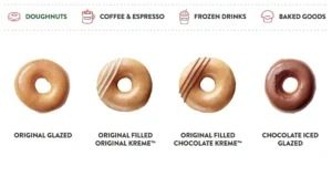 menu krispy kreme