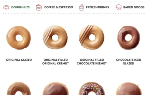menu krispy kreme