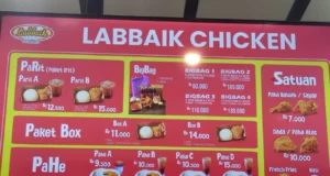 menu labbaik chicken