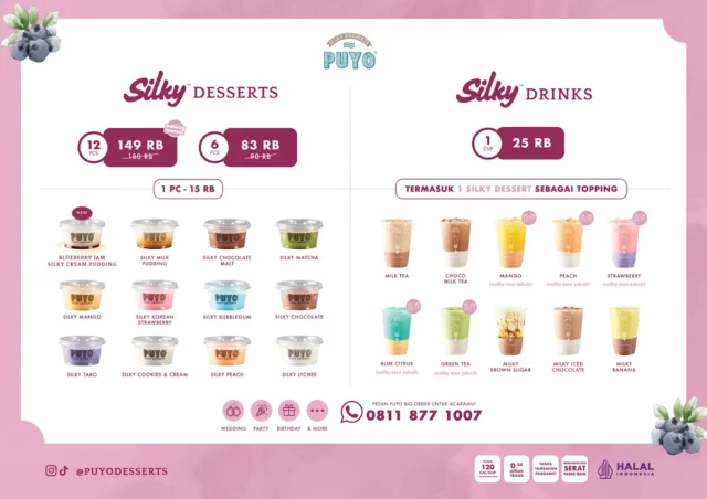 menu puyo desserts