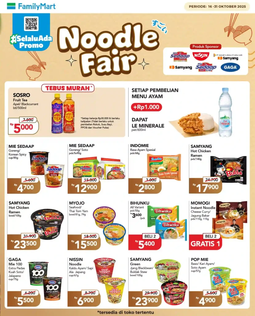 promo noodle fair familymart