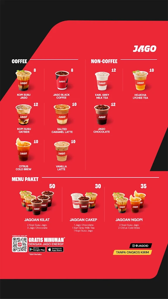 menu kopi jago coffee