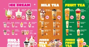 menu momoyo ice cream